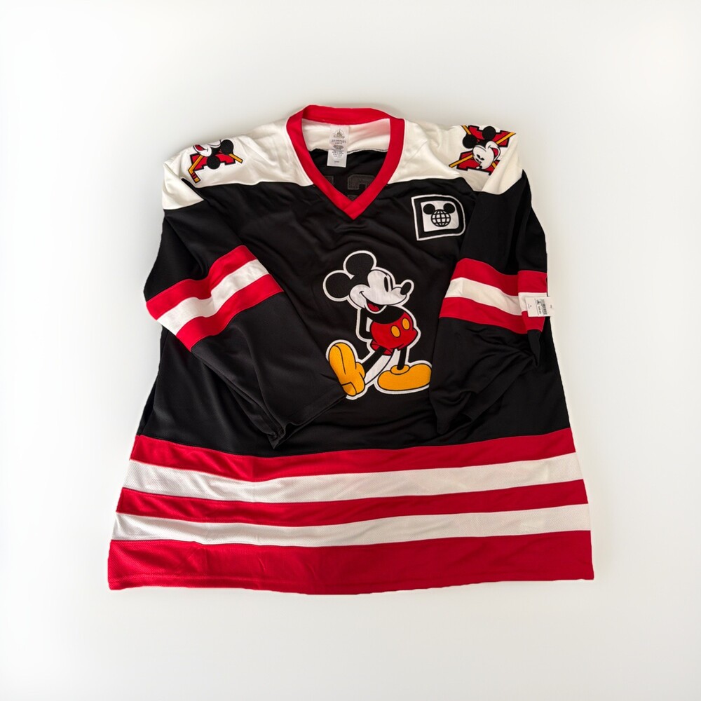 XL New 2025 Walt Disney World Parks MICKEY Mouse 28 Ice HOCKEY JERSEY Shirt